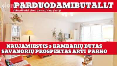 Продается 3 комнатная квартира Vilniuje, Naujamiestyje, Savanorių pr.