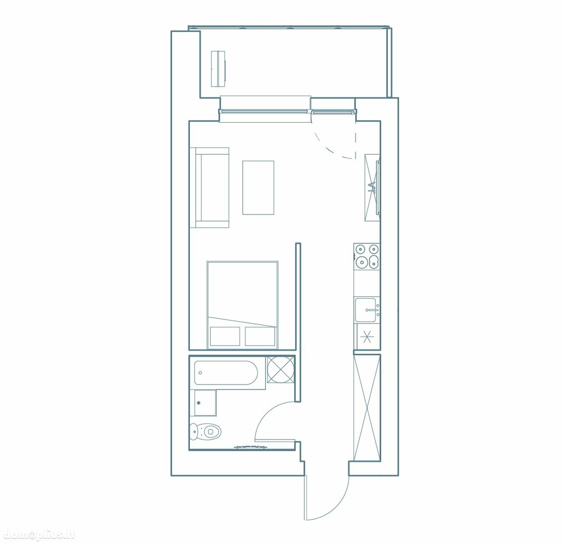 1 room apartment for sell Vilniuje, Lazdynėliuose, Lazdynėlių g.