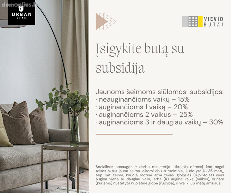 2 rooms apartment for sell Elektrėnų sav., Vievyje, Stoties g.