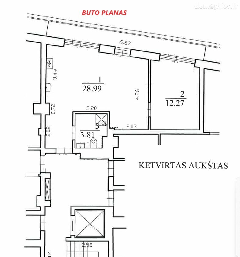 2 rooms apartment for sell Vilniuje, Šnipiškėse, Kalvarijų g.