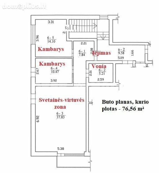 3 rooms apartment for sell Panevėžyje, Centre, Vasario 16-osios g.