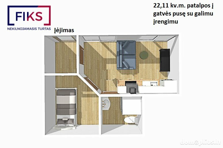 Продается 1 комнатная квартира Kaune, Panemunėje, Vaidoto g.