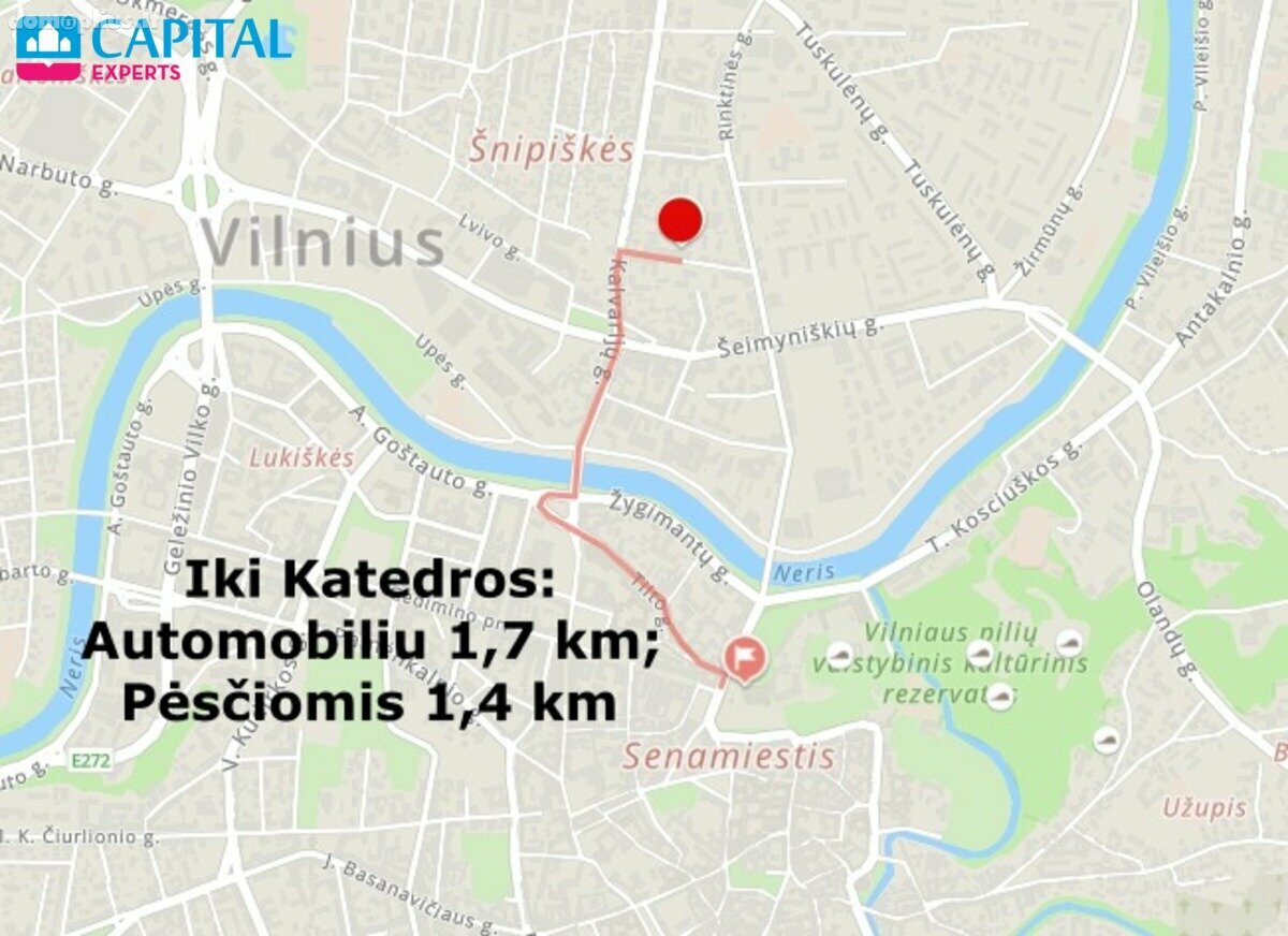 Продается 2 комнатная квартира Vilniuje, Šnipiškėse, Krokuvos g.