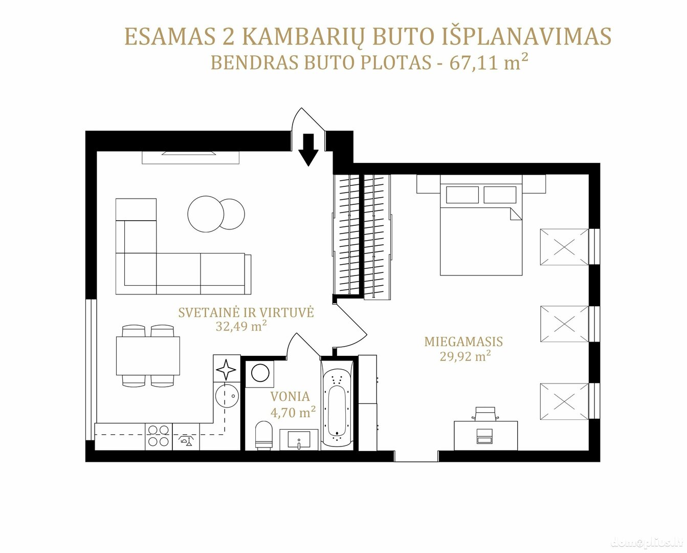 Продается 3 комнатная квартира Vilniuje, Senamiestyje, Didžioji g.
