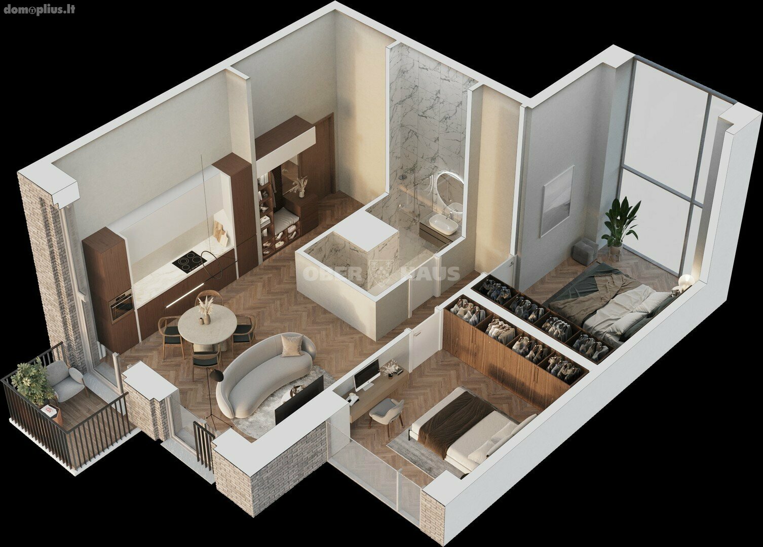 3 rooms apartment for sell Vilniuje, Senamiestyje, K. Vanagėlio g.