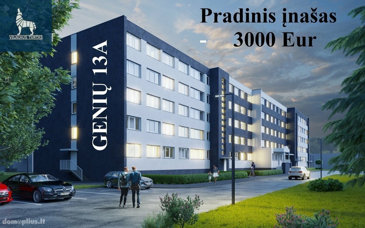 Продается 2 комнатная квартира Vilniuje, Naujoji Vilnia, Genių g.