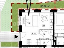 2 rooms apartment for sell Vilniuje, Senamiestyje, K. Vanagėlio g.