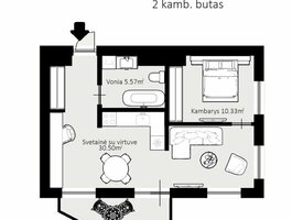 3 rooms apartment for sell Vilniuje, Naujamiestyje, Eigulių g.