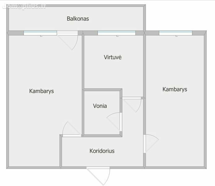 Parduodamas 2 kambarių butas Akmenės rajono sav., Naujoji Akmenė, Respublikos g.