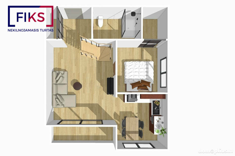3 rooms apartment for sell Kauno rajono sav., Užliedžiuose, Vieversių g.