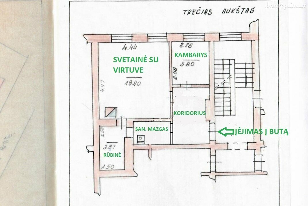 2 rooms apartment for sell Klaipėdoje, Centre, Minijos g.