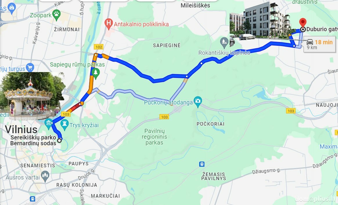 Parduodamas 2 kambarių butas Vilniuje, Antakalnyje, Duburio g.