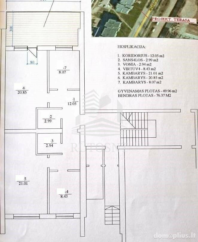 Parduodamas 3 kambarių butas Kretingos rajono sav., Kretingoje