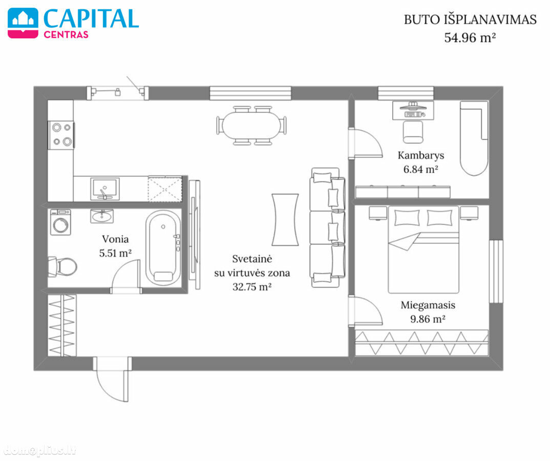 Продается 3 комнатная квартира Vilniuje, Žirmūnuose, J. Kubiliaus g.