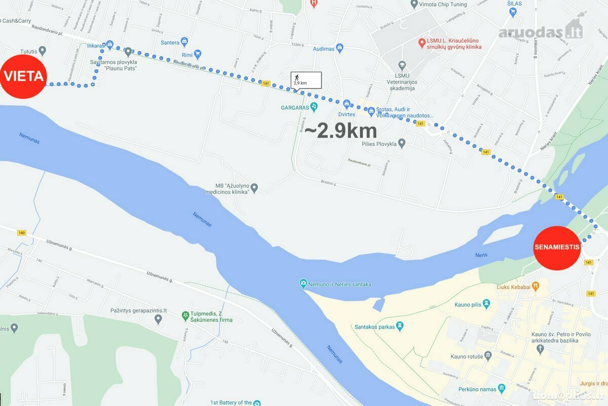 2 kambarių buto nuoma Kaune, Vilijampolėje, Raudondvario pl.