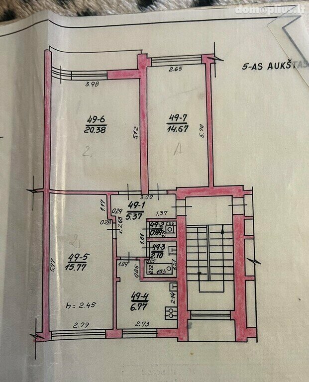 Parduodamas 3 kambarių butas Kaunas, Kaune, Raudondvario pl.