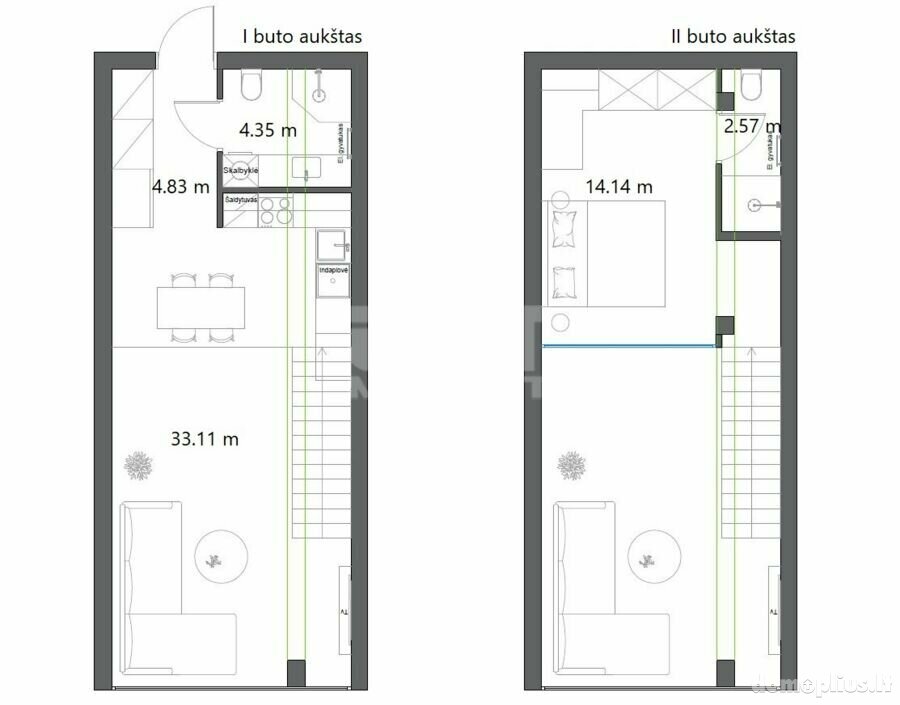 2 rooms apartment for sell Klaipėdoje, Centre, Sportininkų g.