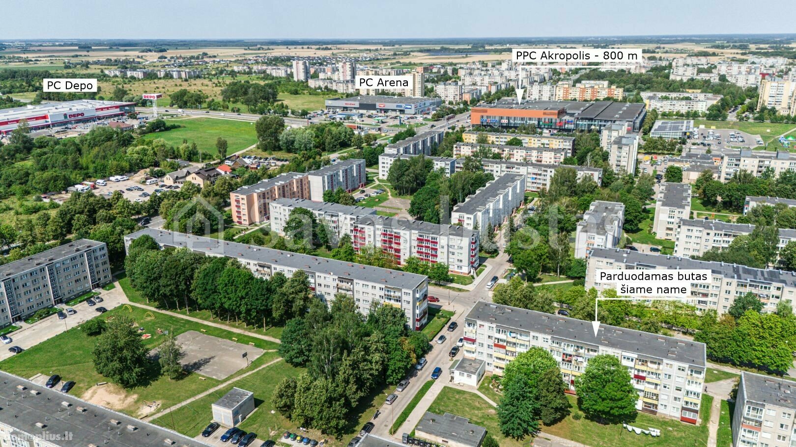 Parduodamas 2 kambarių butas Šiauliuose, Lieporiuose, Lieporių g.