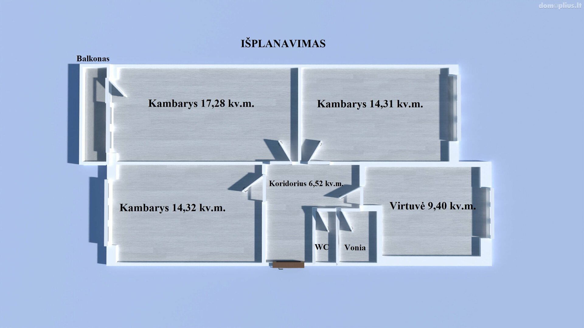 Parduodamas 3 kambarių butas Jonavos rajono sav., Jonavoje, Žeimių tak.