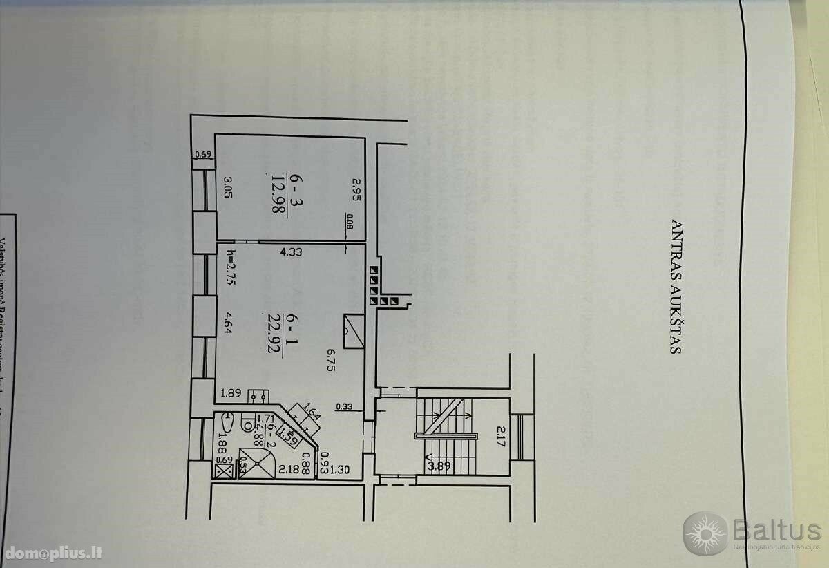 Продается 2 комнатная квартира Klaipėdoje, Centre, J. Zauerveino g.