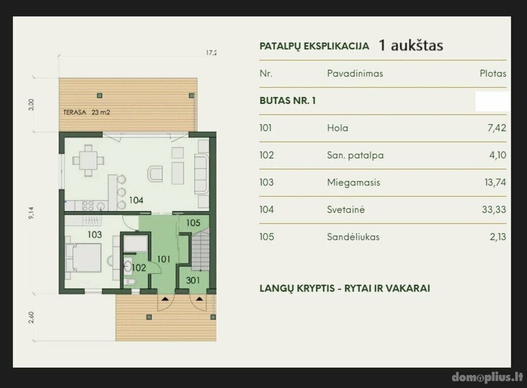 Продается 2 комнатная квартира Molėtų rajono sav., Gurakalnėje