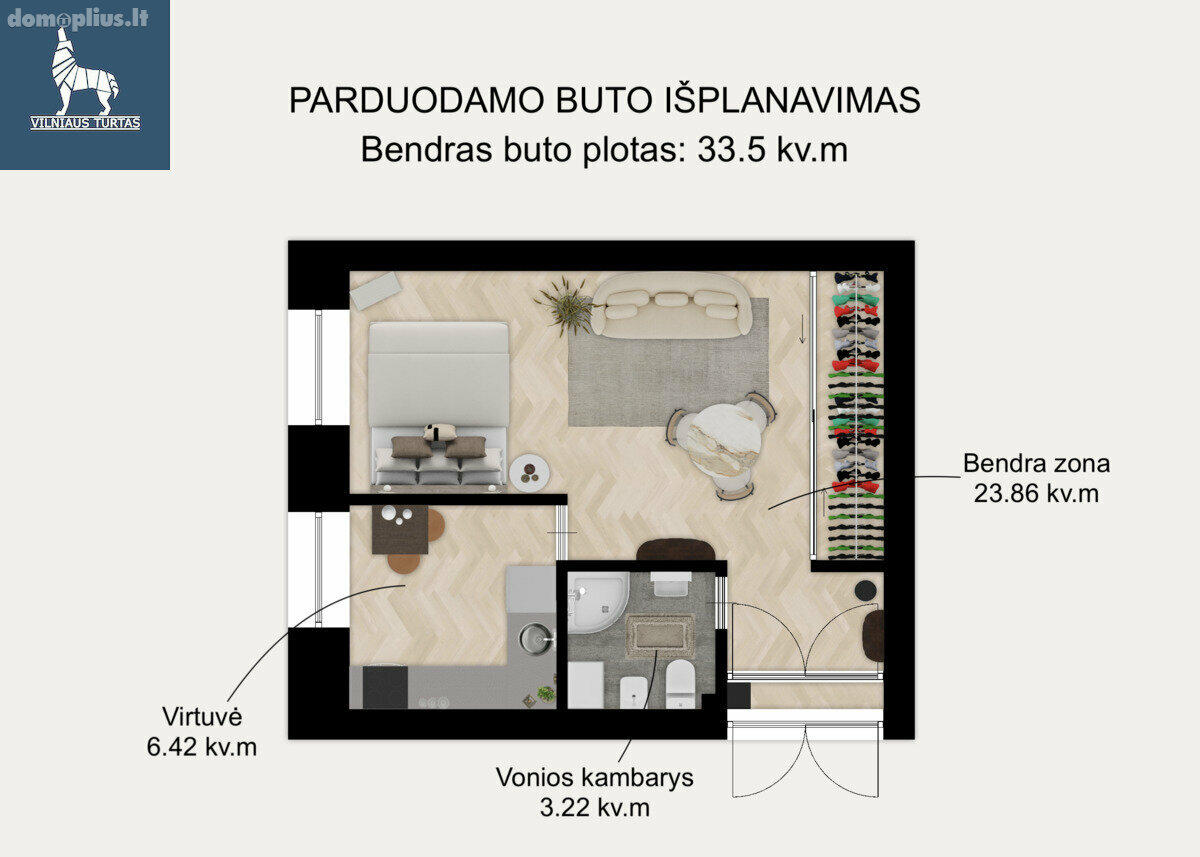 Продается 1 комнатная квартира Vilniuje, Senamiestyje, Šaltinių g.