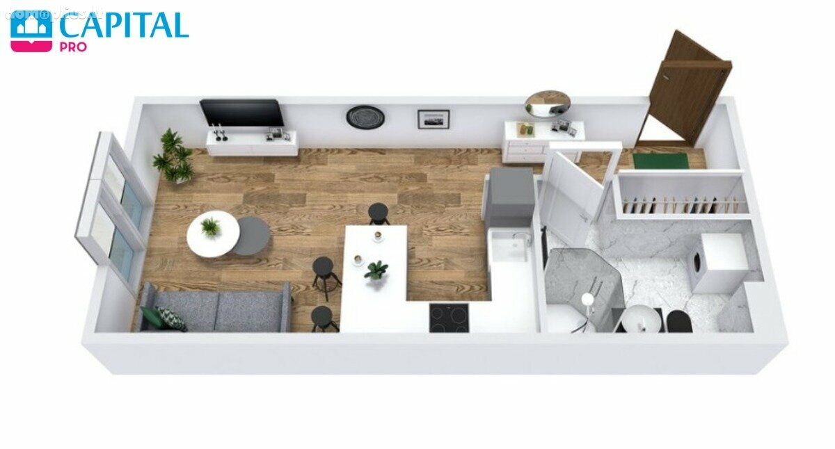1 room apartment for sell Vilniuje, Šnipiškėse, Kalvarijų g.