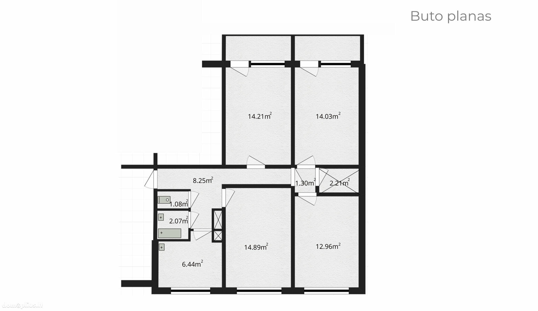 Продается 4 комнатная квартира Vilniuje, Grigiškėse, Šviesos g.