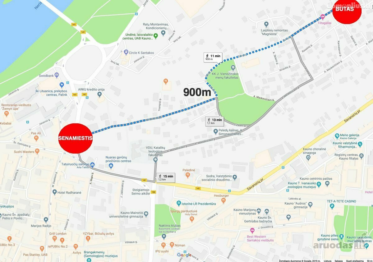 Parduodamas 2 kambarių butas Kaune, Žaliakalnyje, Žalioji g.