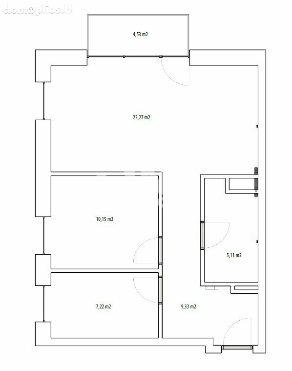 3 rooms apartment for sell Klaipėdoje, Mokyklos, Mokyklos g.