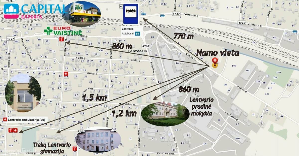 Parduodamas 3 kambarių butas Trakų rajono sav., Lentvaryje, Vokės g.