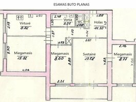 Parduodamas 4 kambarių butas Vilniuje, Naujamiestyje, Skroblų g.
