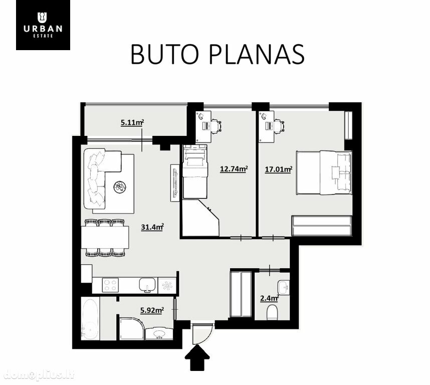 Parduodamas 3 kambarių butas Vilniuje, Lazdynėliuose, Jonažolių g.