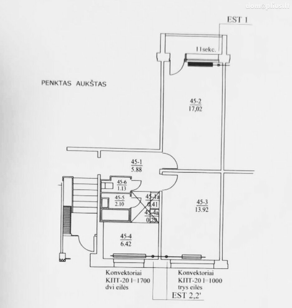 2 rooms apartment for sell Klaipėdoje, Žvejybos uostas, Minijos g.