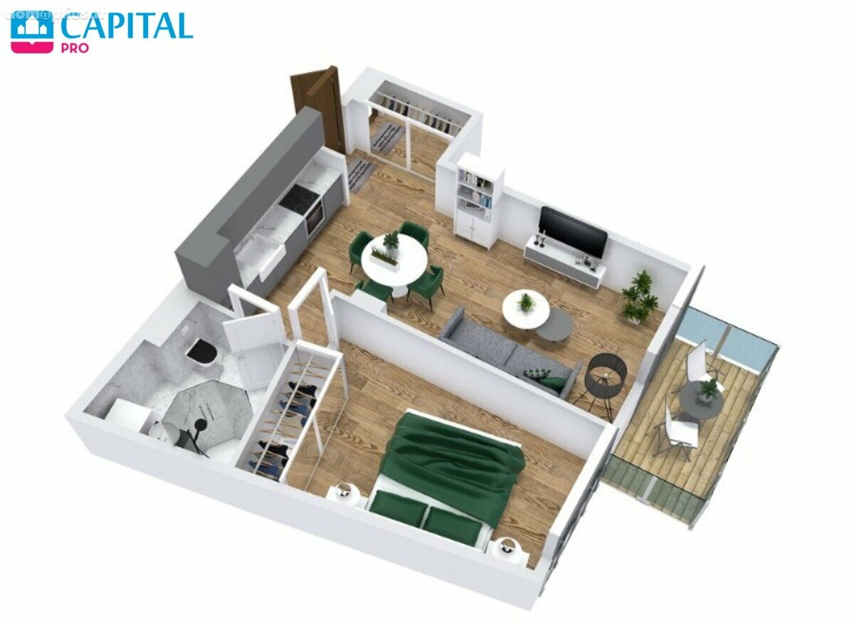 2 rooms apartment for sell Vilniuje, Šnipiškėse, Kalvarijų g.