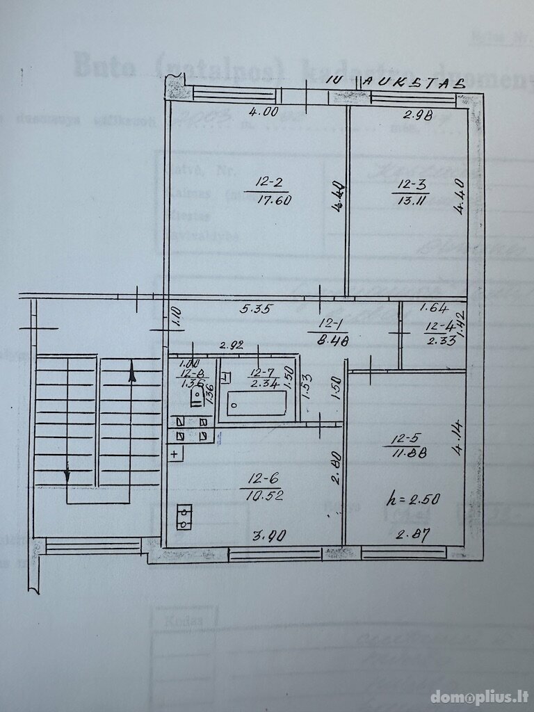 Parduodamas 3 kambarių butas Akmenės rajono sav., Akmenėje, Kęstučio g.
