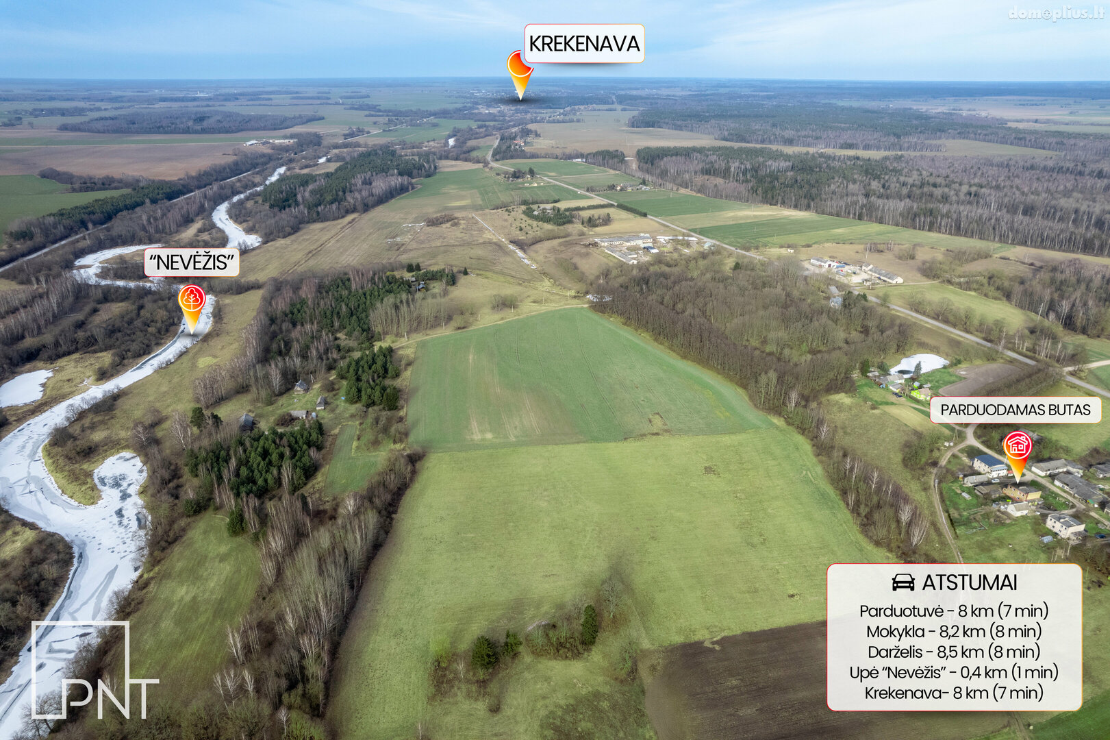 Продается 4 комнатная квартира Panevėžio rajono sav., Burveliuose, Burvelių g.
