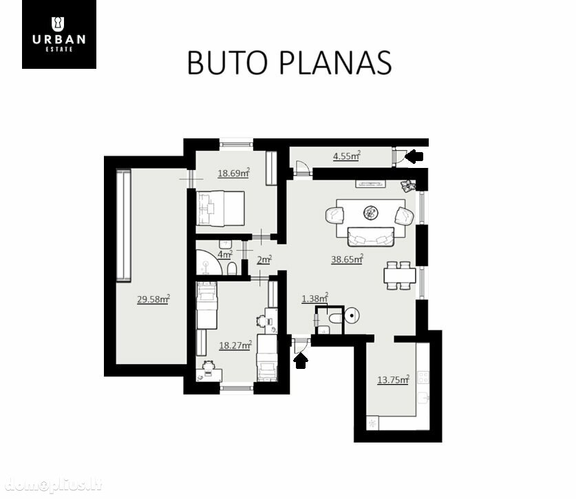 Parduodamas 5 kambarių butas Vilniuje, Lazdynėliuose, Šalnos g.