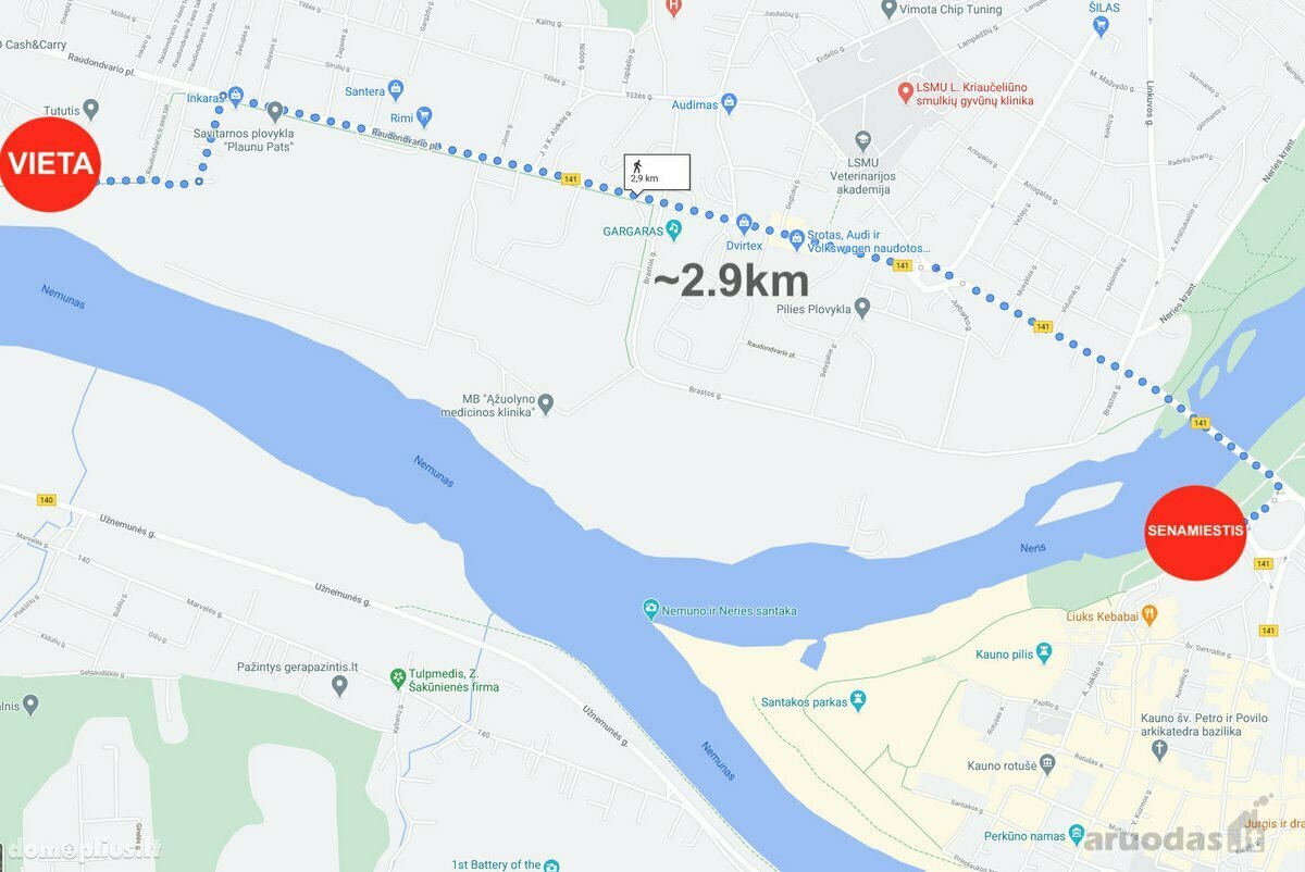 2 kambarių buto nuoma Kaune, Vilijampolėje, Raudondvario pl.
