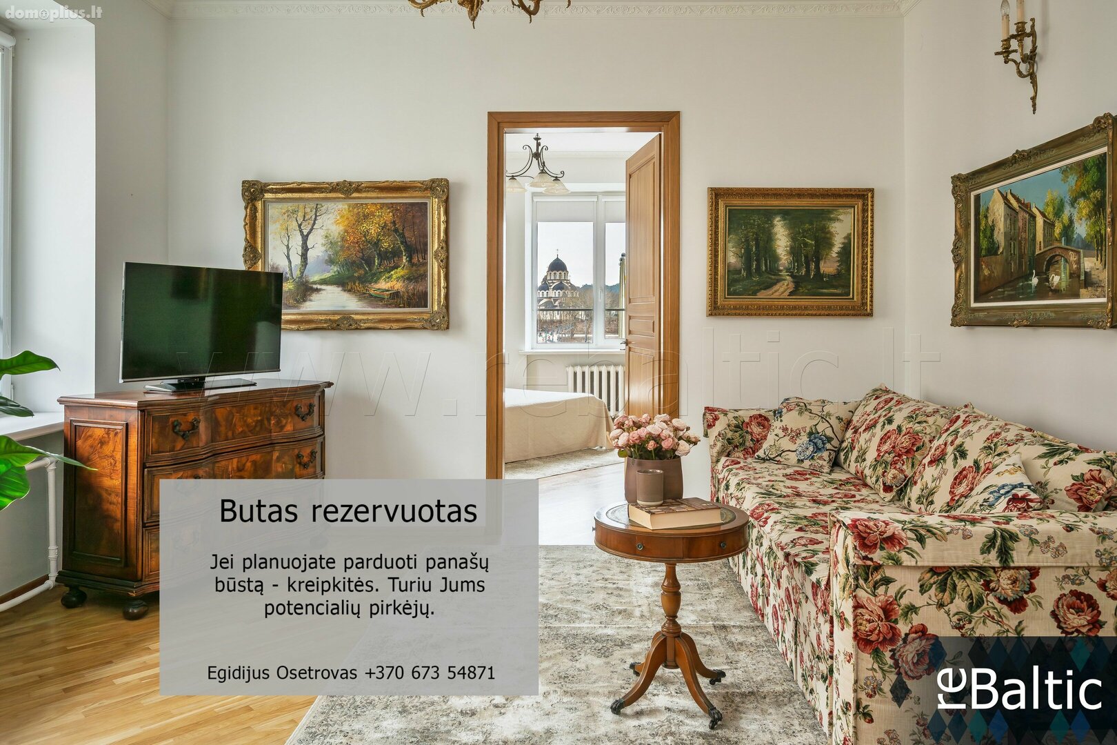 Parduodamas 2 kambarių butas Vilniuje, Senamiestyje, Gedimino pr.