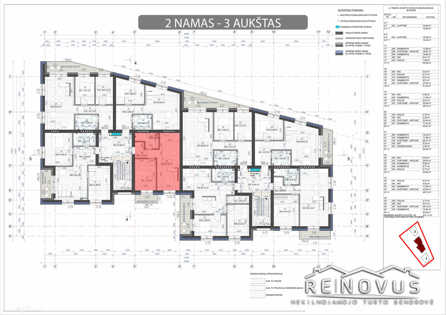 Продается 3 комнатная квартира Šiauliuose, Žaliūkiuose, Paukščių tak.