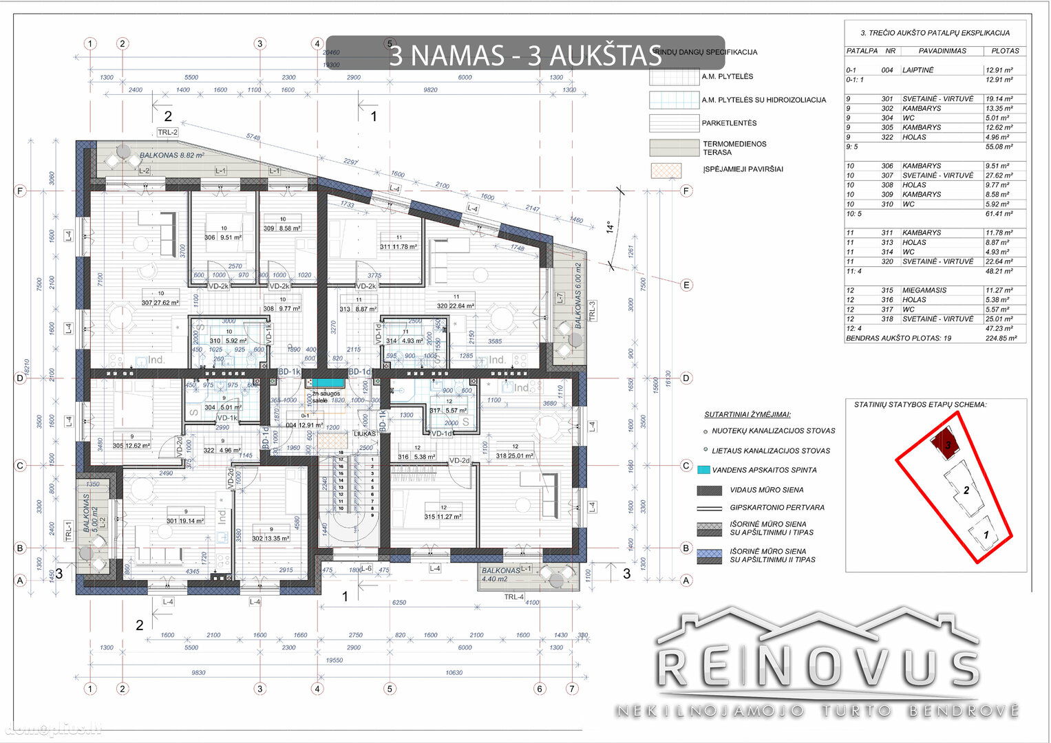 Продается 3 комнатная квартира Šiauliuose, Žaliūkiuose, Paukščių tak.