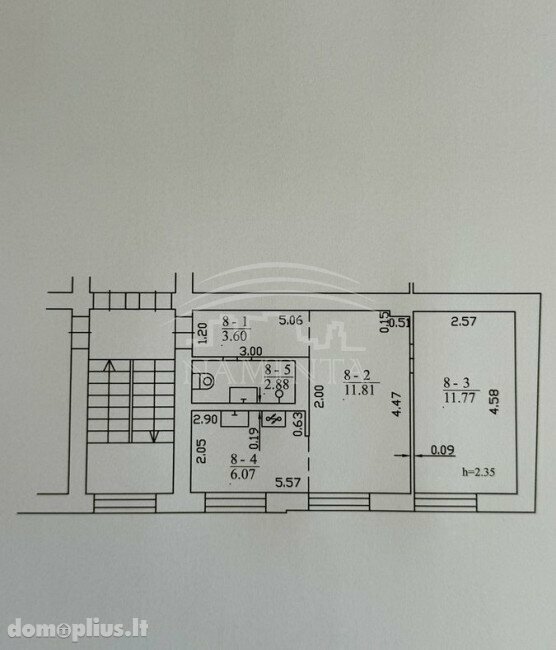 2 rooms apartment for sell Klaipėdoje, Senamiestyje, Sukilėlių g.
