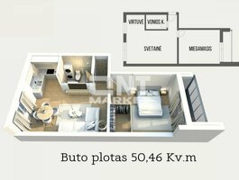 2 kambarių butas Klaipėdoje, Senamiestyje, Pilies g.