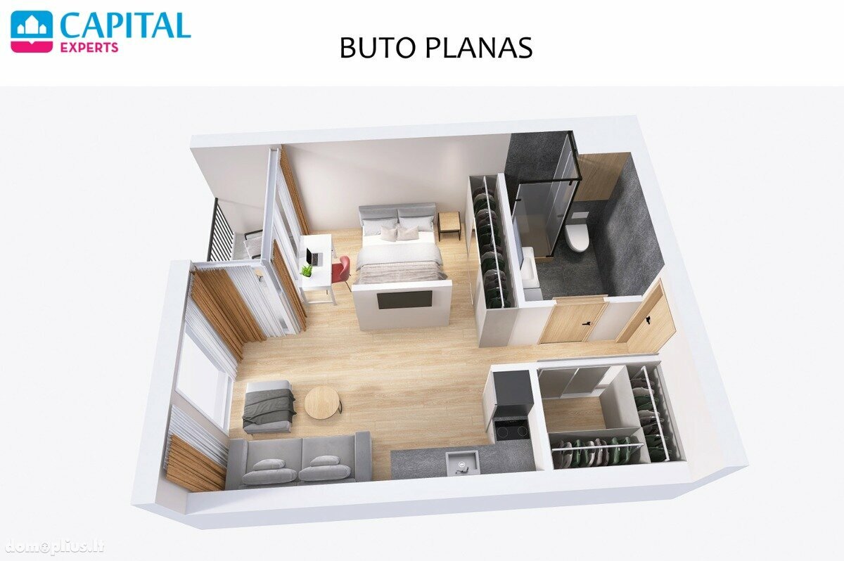 Parduodamas 2 kambarių butas Vilniuje, Žirmūnuose