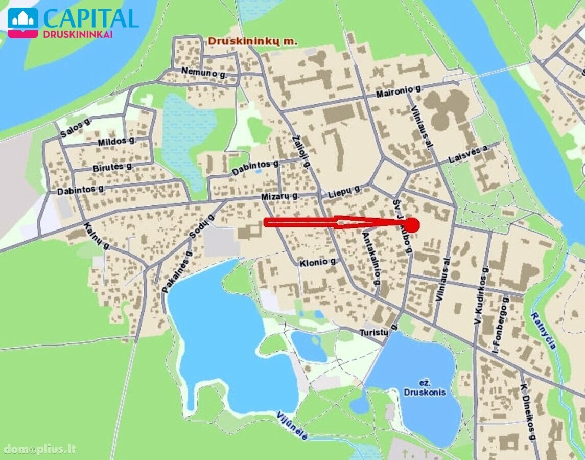 Parduodamas 5 kambarių butas Druskininkų sav., Druskininkuose, Šv. Jokūbo g.