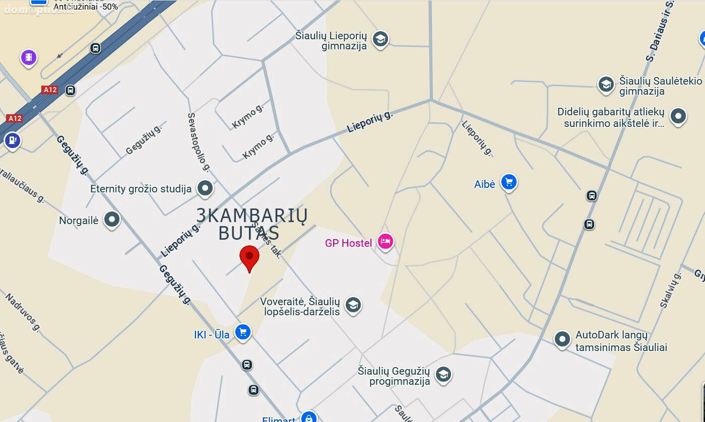 Parduodamas 3 kambarių butas Šiauliuose, Lieporiuose, Saulės tak.