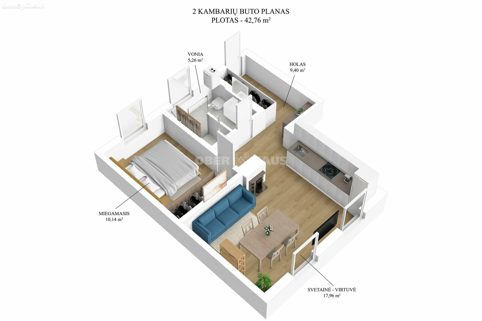 2 rooms apartment for sell Kaune, Vilijampolėje