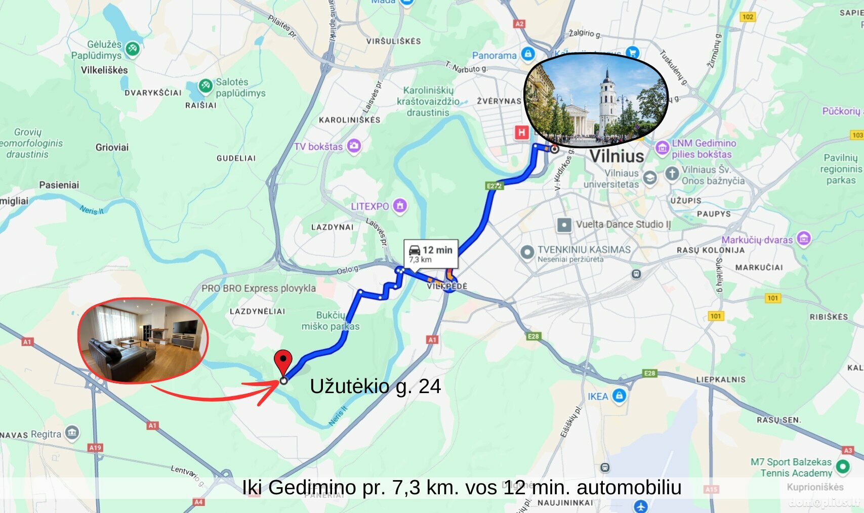 3 rooms apartment for sell Vilniuje, Bukčiuose, Užutėkio g.