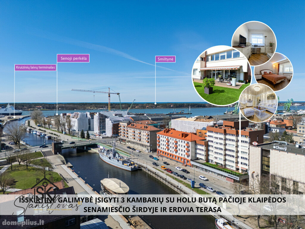Parduodamas 3 kambarių butas Klaipėdoje, Senamiestyje, Danės g.